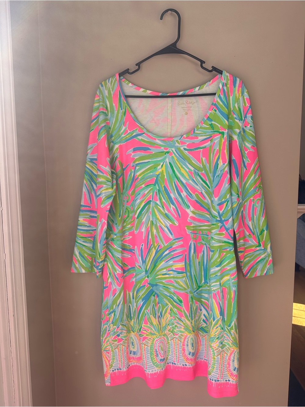 Lilly Pulitzer Tiki Pink beacon dress